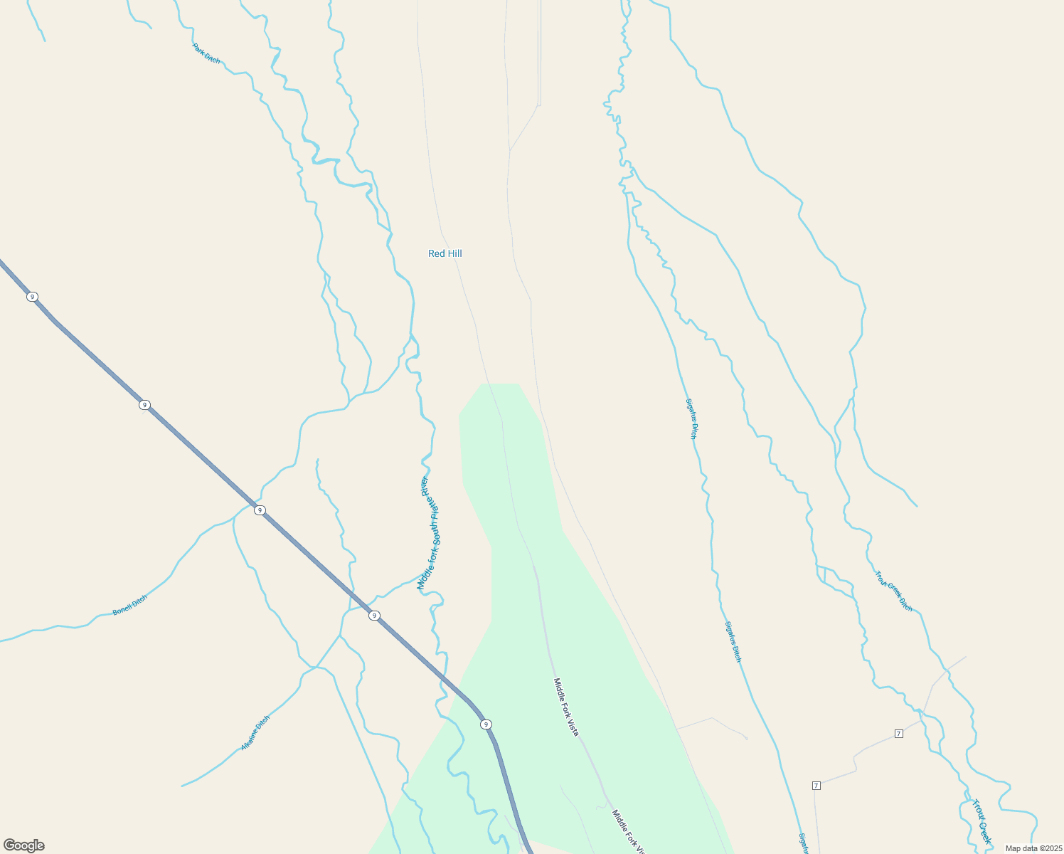 map of restaurants, bars, coffee shops, grocery stores, and more near 2711 Redhill Road in Fairplay