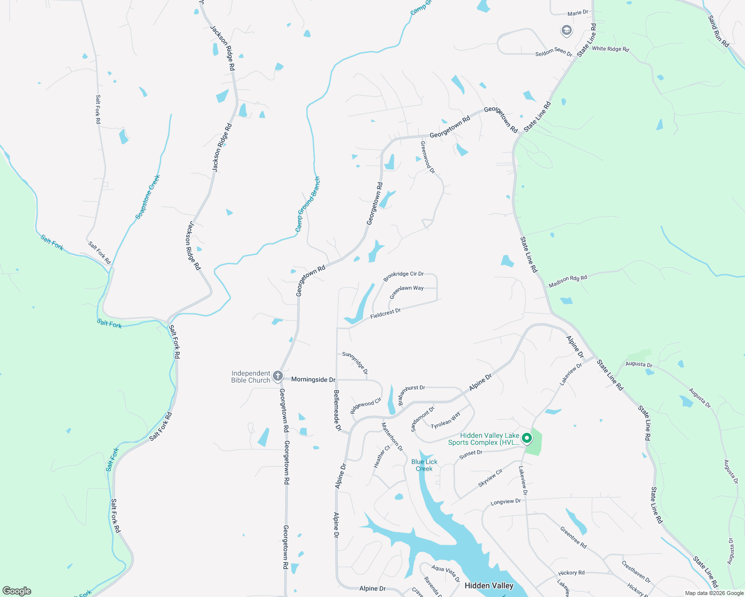 map of restaurants, bars, coffee shops, grocery stores, and more near 1738 Brookridge Circle Drive in Lawrenceburg