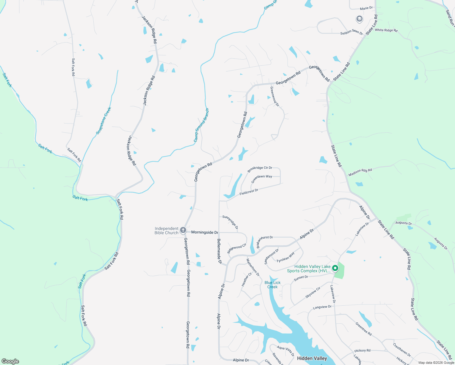 map of restaurants, bars, coffee shops, grocery stores, and more near 21343 Fox Ridge Road in Lawrenceburg