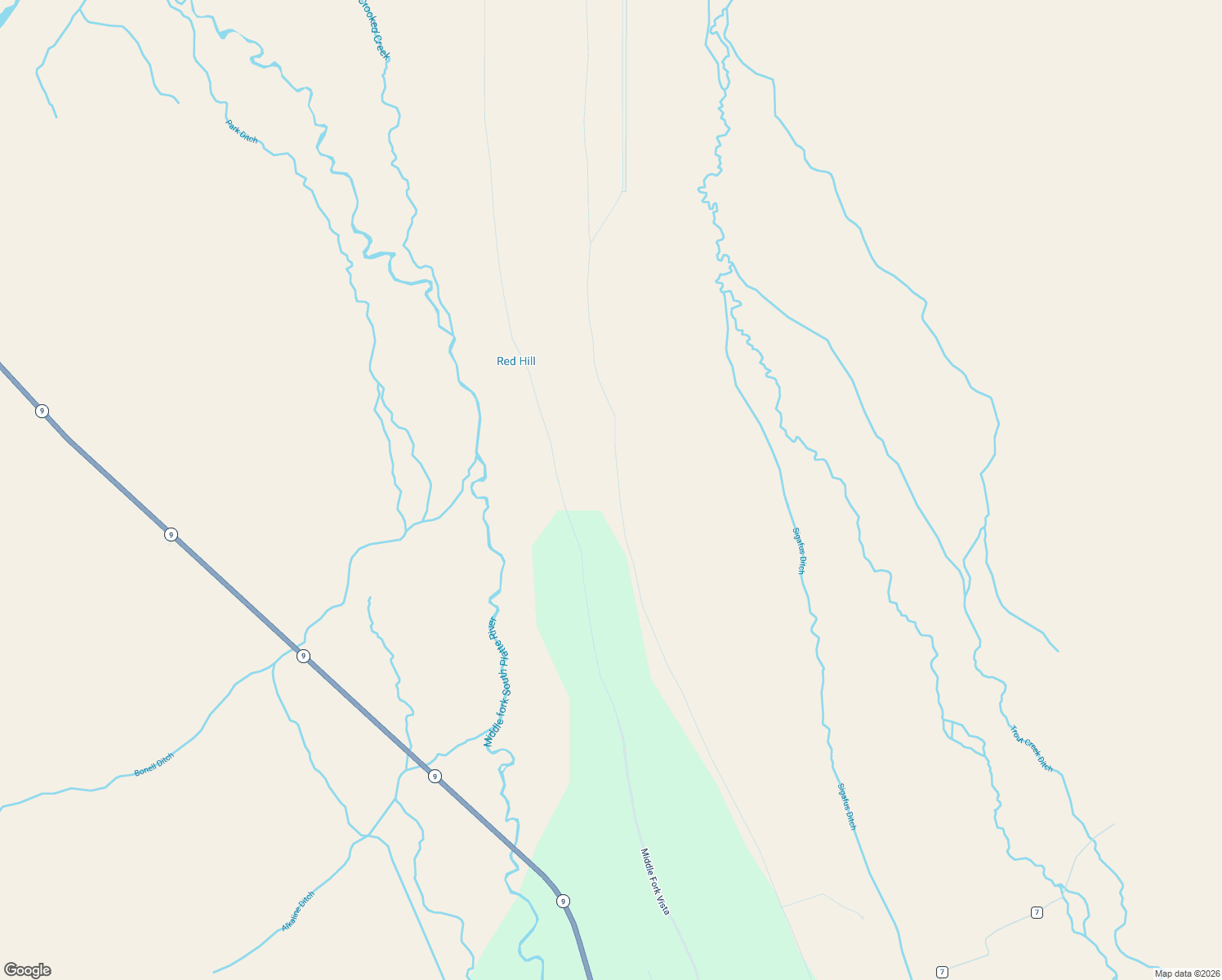 map of restaurants, bars, coffee shops, grocery stores, and more near 2799 Redhill Road in Fairplay