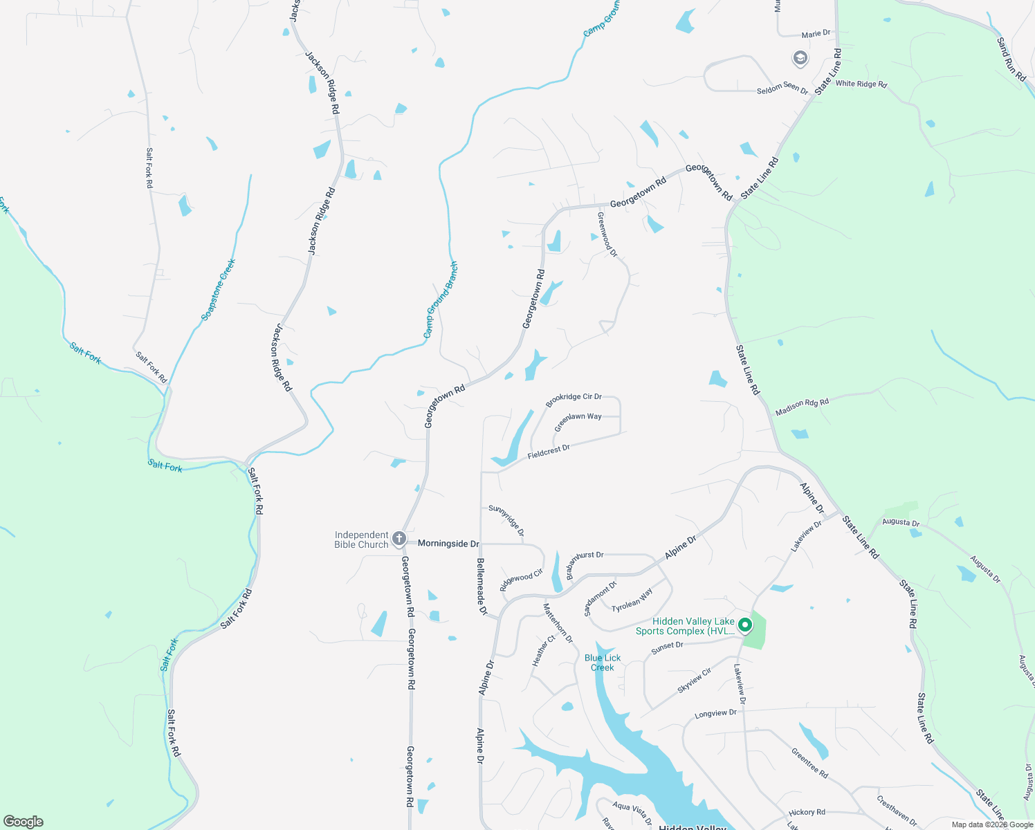 map of restaurants, bars, coffee shops, grocery stores, and more near 1738 Brookridge Circle Drive in Lawrenceburg