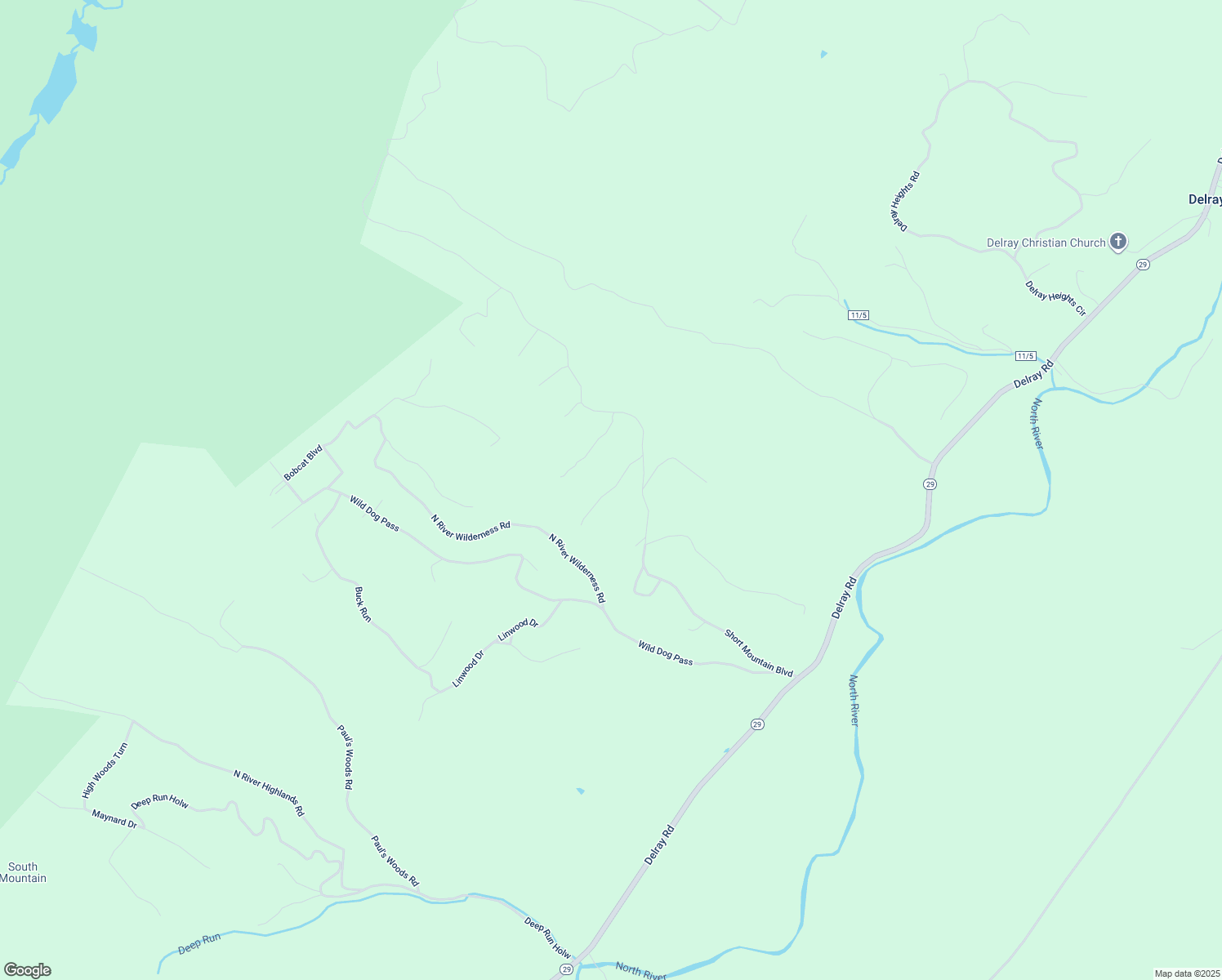 map of restaurants, bars, coffee shops, grocery stores, and more near David's Road in Baker