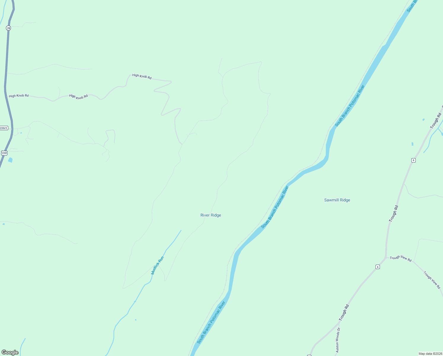 map of restaurants, bars, coffee shops, grocery stores, and more near 5077 High Knob Road in Old Fields