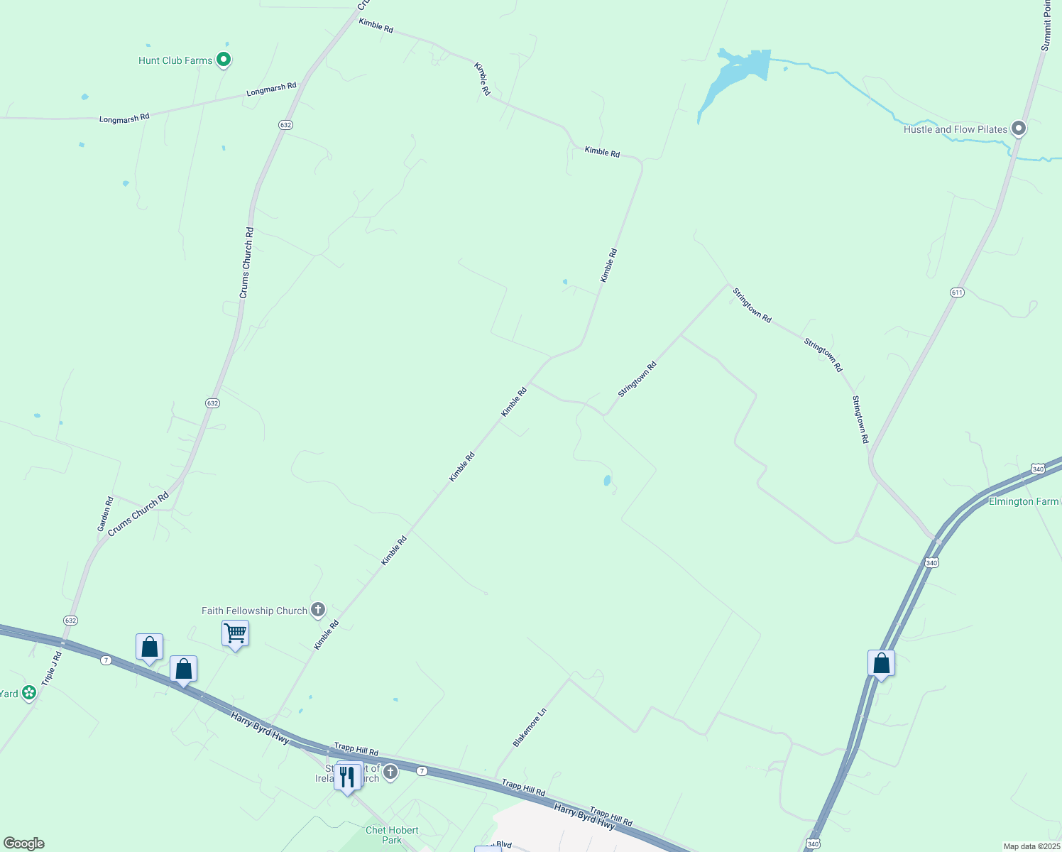 map of restaurants, bars, coffee shops, grocery stores, and more near 1236 Kimble Road in Berryville