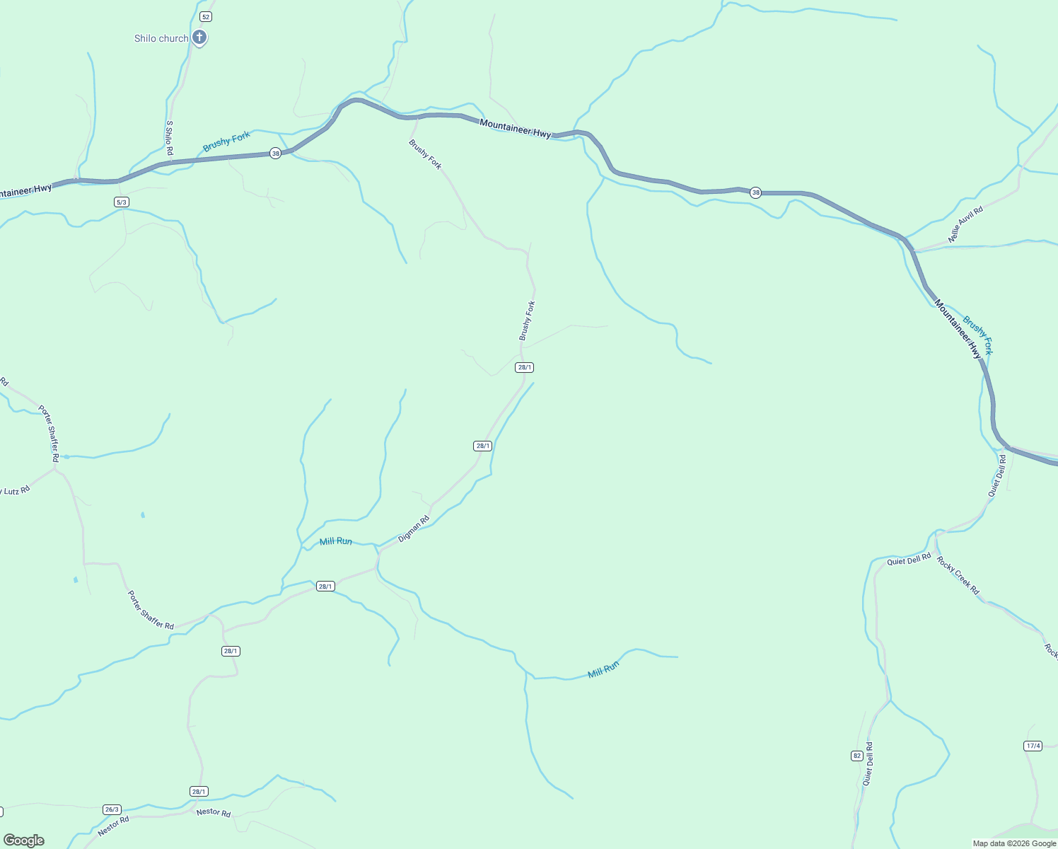 map of restaurants, bars, coffee shops, grocery stores, and more near 2032 Digman Road in Philippi