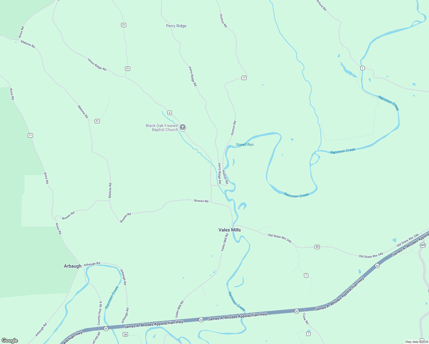 map of restaurants, bars, coffee shops, grocery stores, and more near 35277 Perry Ridge Road in Wilkesville