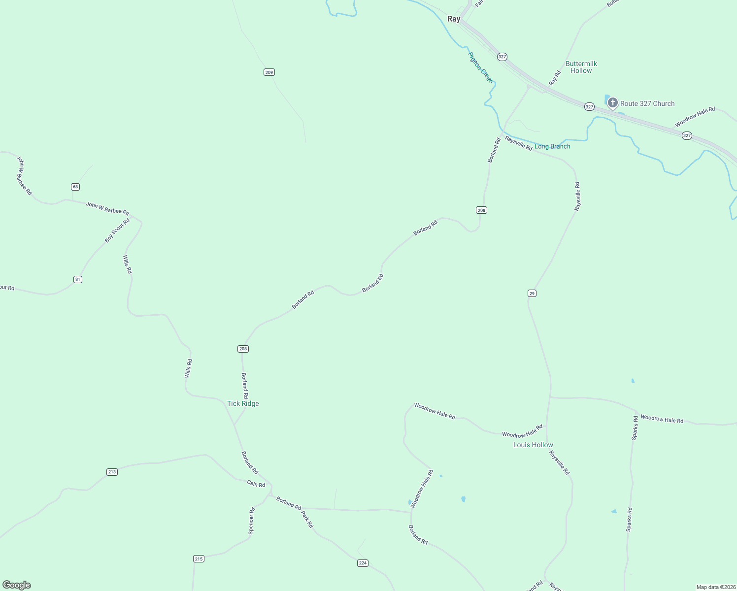 map of restaurants, bars, coffee shops, grocery stores, and more near 3060 Borland Road in Ray