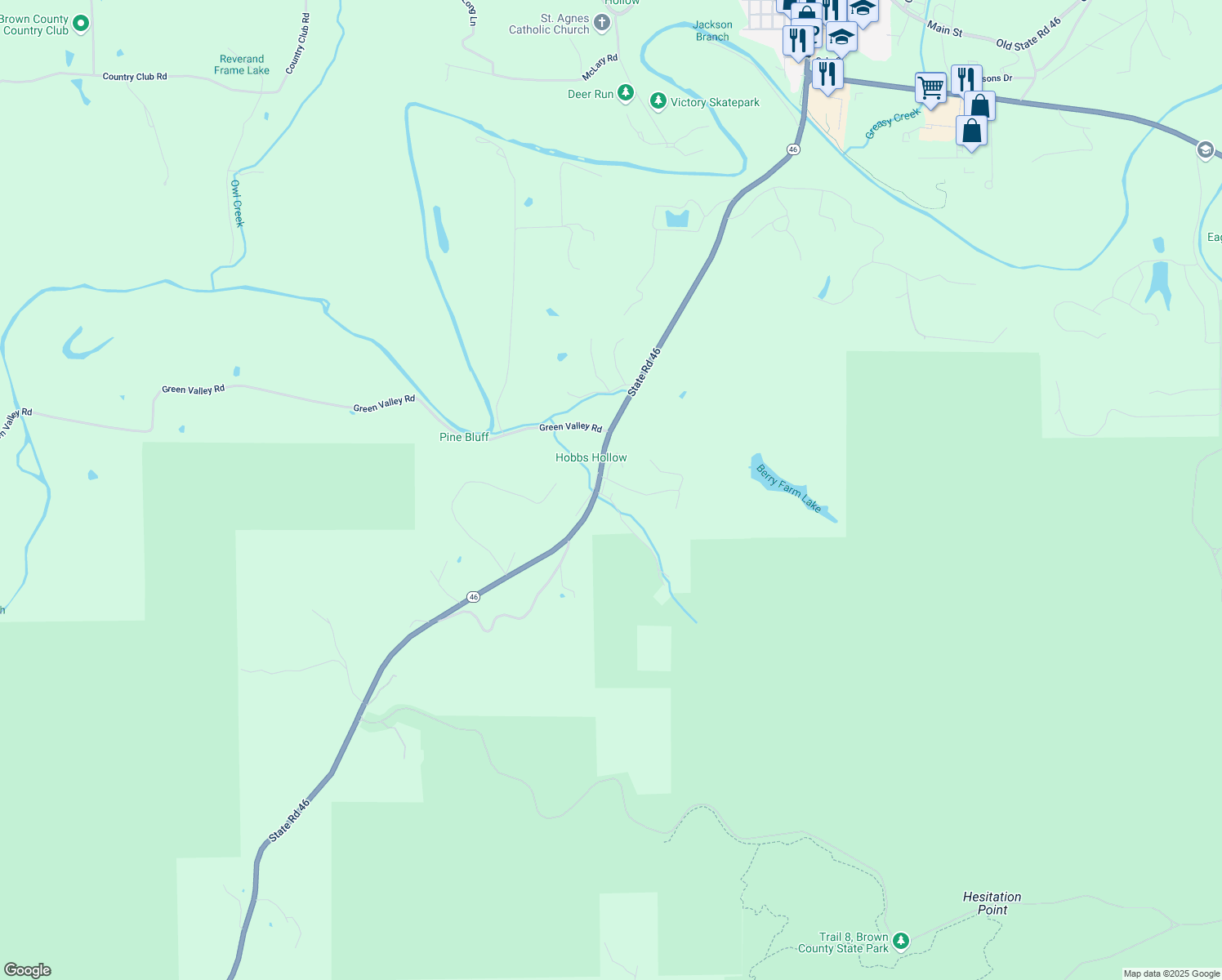 map of restaurants, bars, coffee shops, grocery stores, and more near 911 Sams Hill Road in Nashville