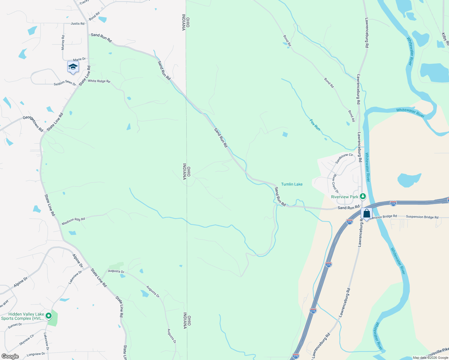 map of restaurants, bars, coffee shops, grocery stores, and more near 11121 Sand Run Rd in Harrison
