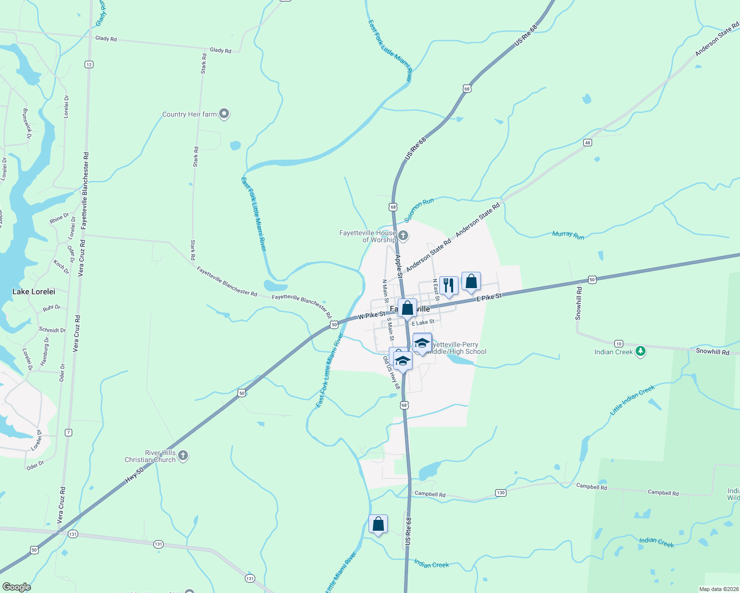 map of restaurants, bars, coffee shops, grocery stores, and more near 101 Lynch St in Fayetteville