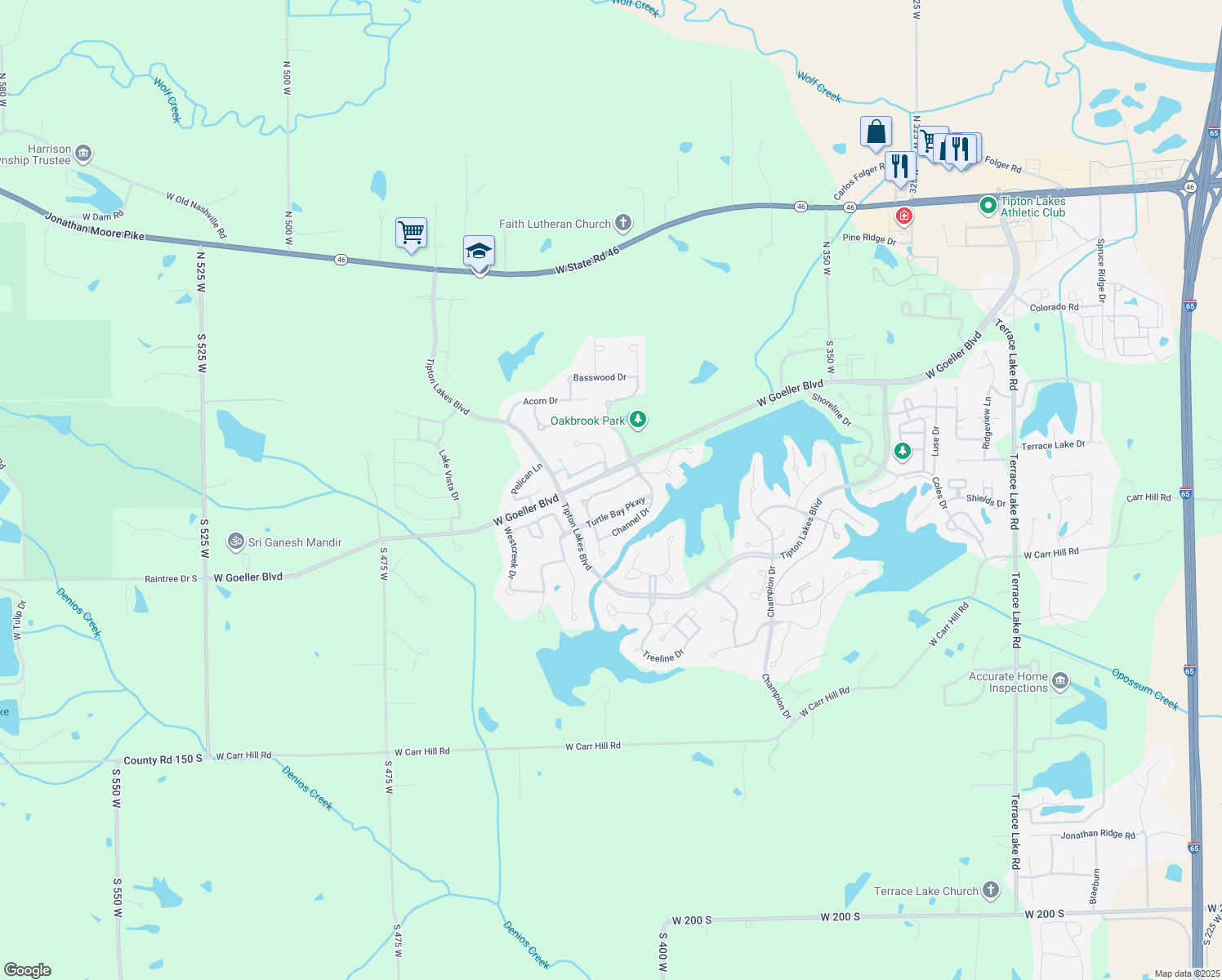map of restaurants, bars, coffee shops, grocery stores, and more near 6041 Leatherback Drive in Columbus