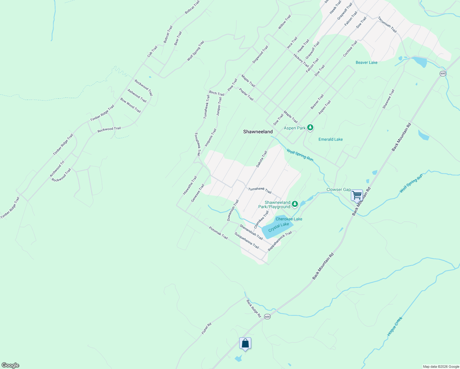 map of restaurants, bars, coffee shops, grocery stores, and more near 100 Ettawah Trail in Winchester