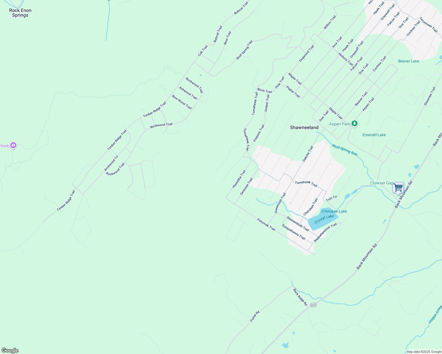 map of restaurants, bars, coffee shops, grocery stores, and more near 132 Indiana Trail in Winchester