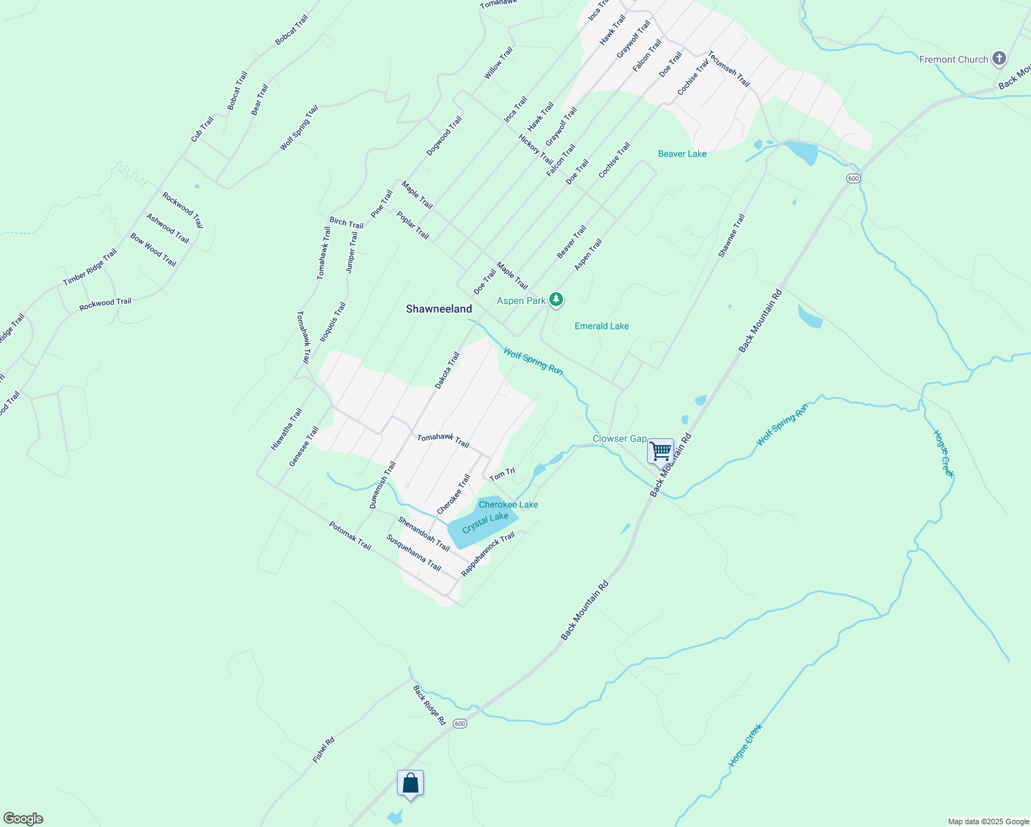 map of restaurants, bars, coffee shops, grocery stores, and more near 117 Apache Trail in Winchester