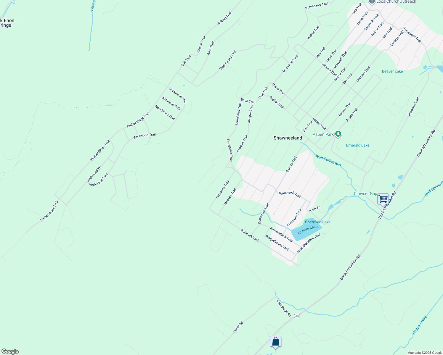 map of restaurants, bars, coffee shops, grocery stores, and more near 111 Indiana Trail in Winchester
