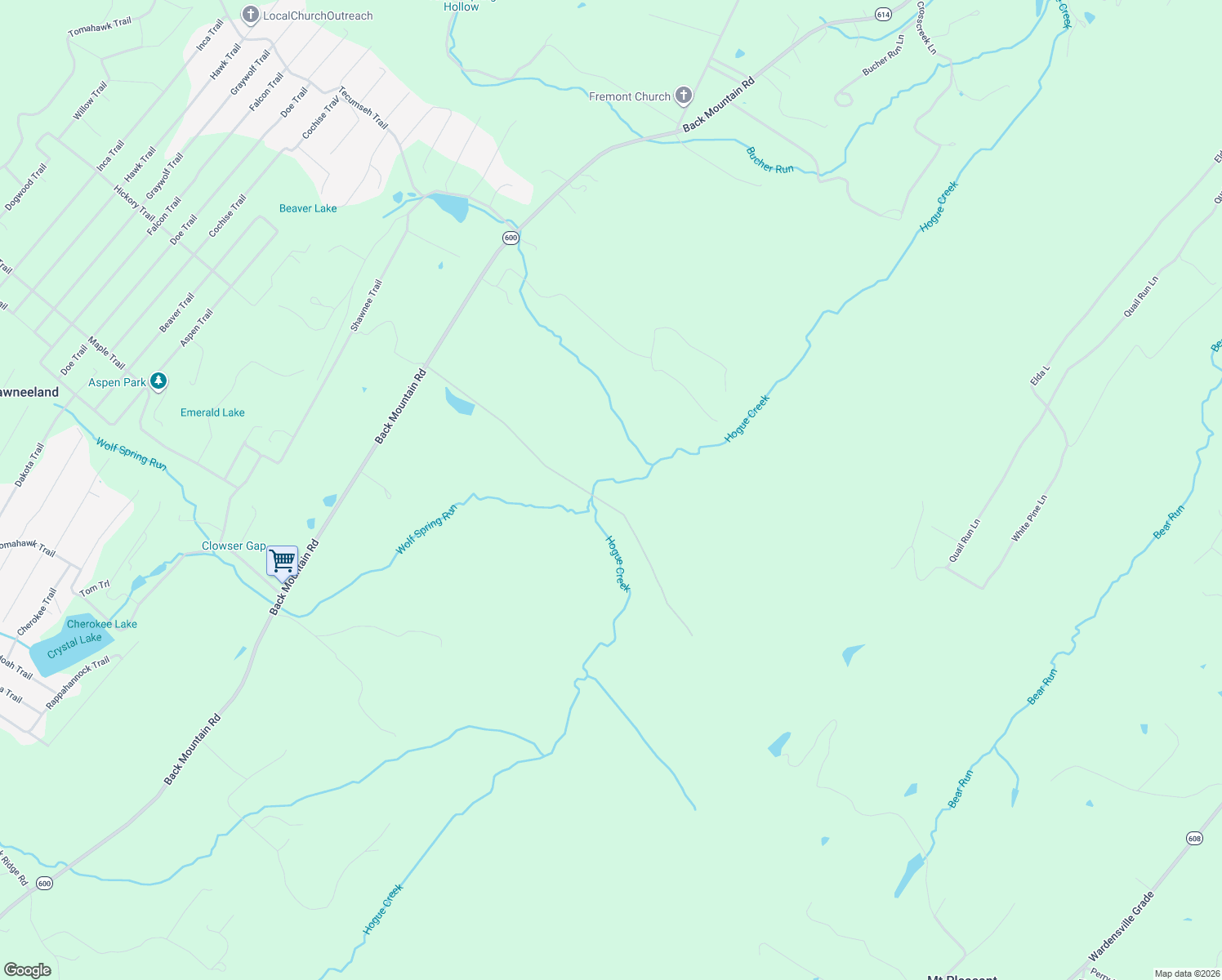 map of restaurants, bars, coffee shops, grocery stores, and more near 132 Deer Creek Court in Winchester