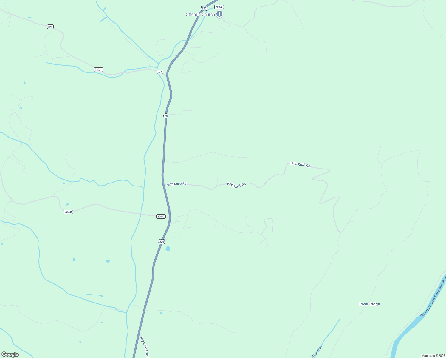 map of restaurants, bars, coffee shops, grocery stores, and more near 82 High Knob Road in Old Fields