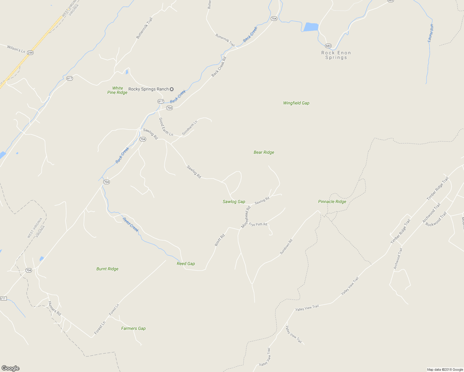 map of restaurants, bars, coffee shops, grocery stores, and more near 551 Sawlog Road in Gore