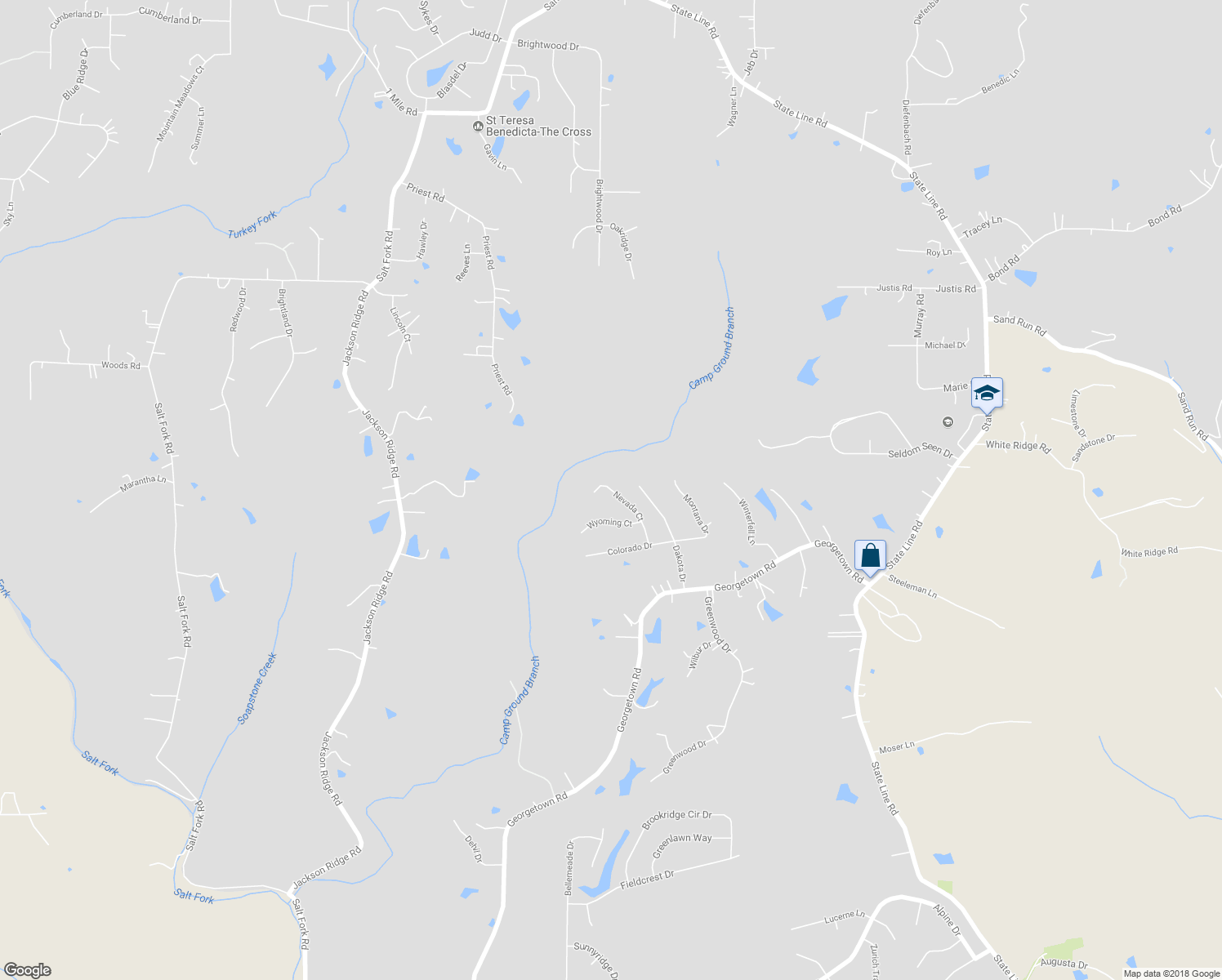 map of restaurants, bars, coffee shops, grocery stores, and more near 22407 Nevada Court in Lawrenceburg