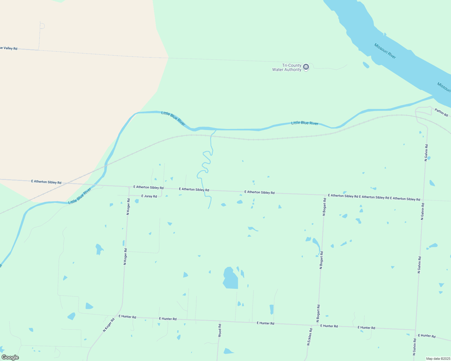 map of restaurants, bars, coffee shops, grocery stores, and more near 27506 East Atherton Sibley Road in Sibley