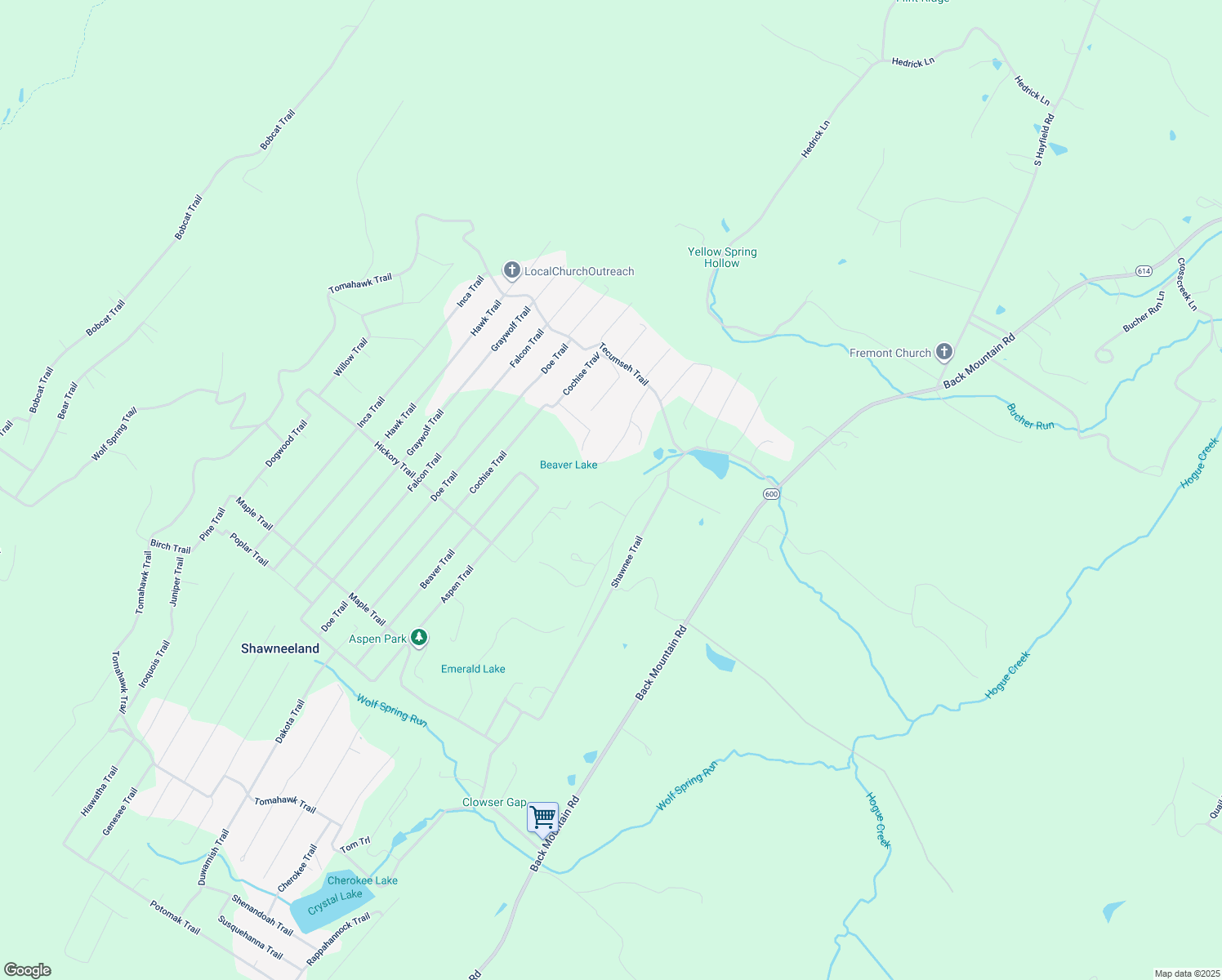map of restaurants, bars, coffee shops, grocery stores, and more near 172 Witch Hazel Trail in Winchester