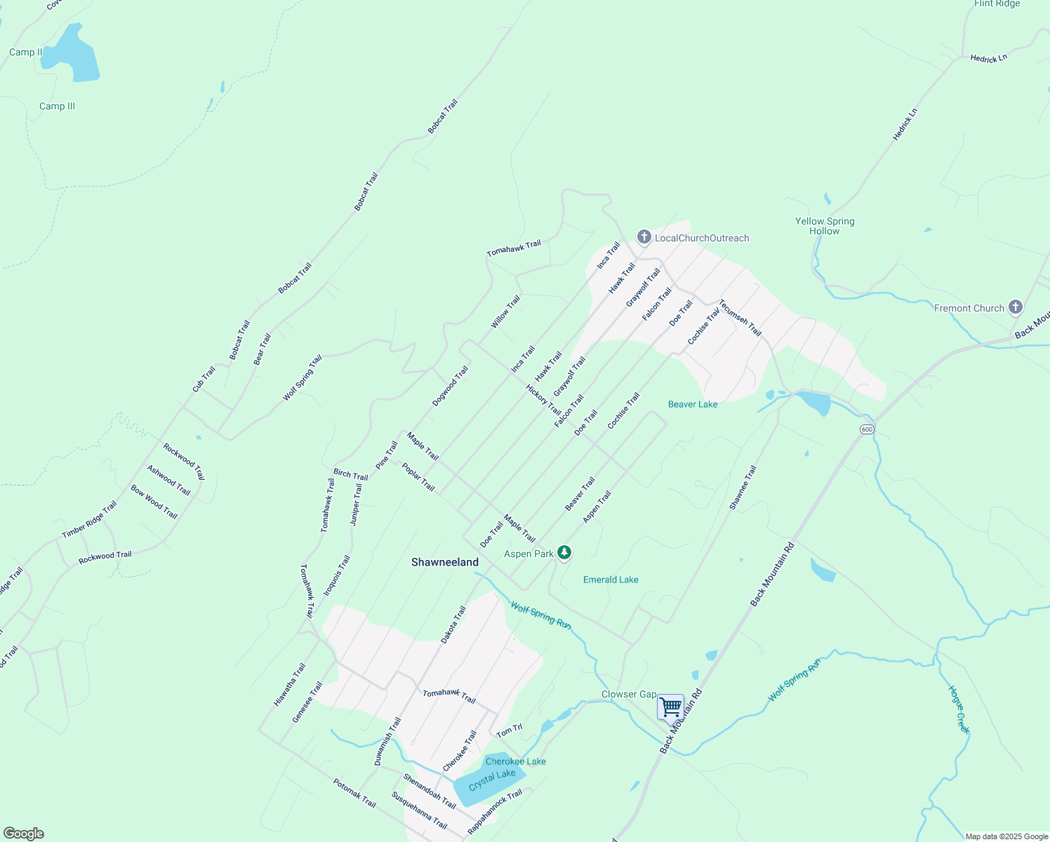 map of restaurants, bars, coffee shops, grocery stores, and more near 208 Graywolf Trail in Winchester