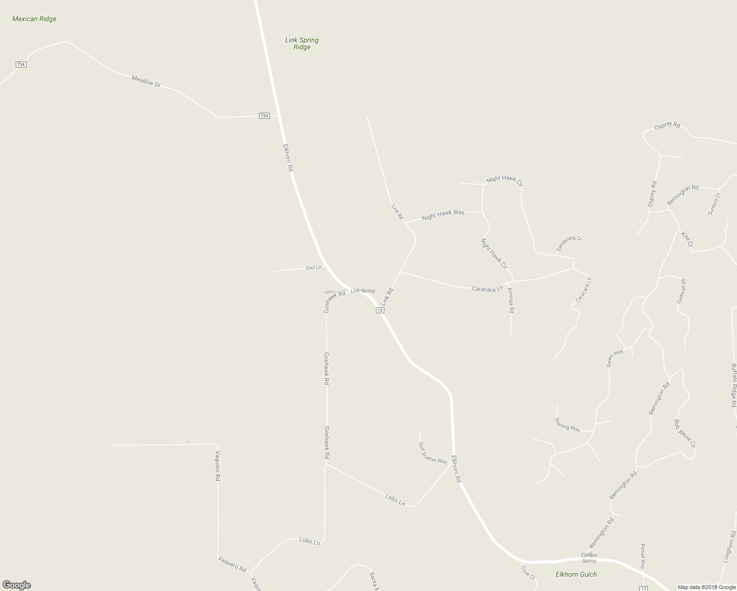 map of restaurants, bars, coffee shops, grocery stores, and more near Elkhorn Road in Jefferson
