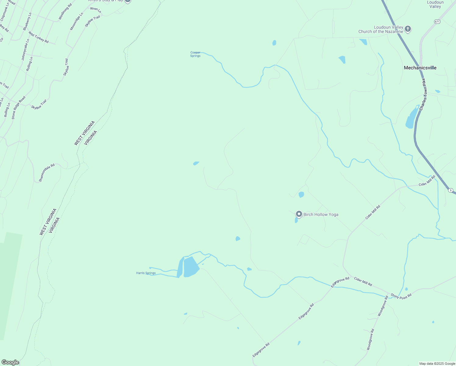 map of restaurants, bars, coffee shops, grocery stores, and more near 14894 Shannondale Road in Purcellville