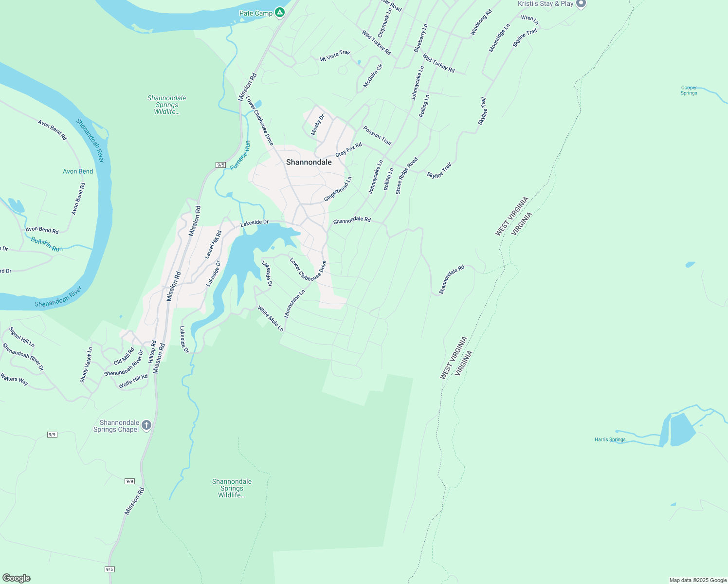 map of restaurants, bars, coffee shops, grocery stores, and more near 289 Highview Road in Harpers Ferry