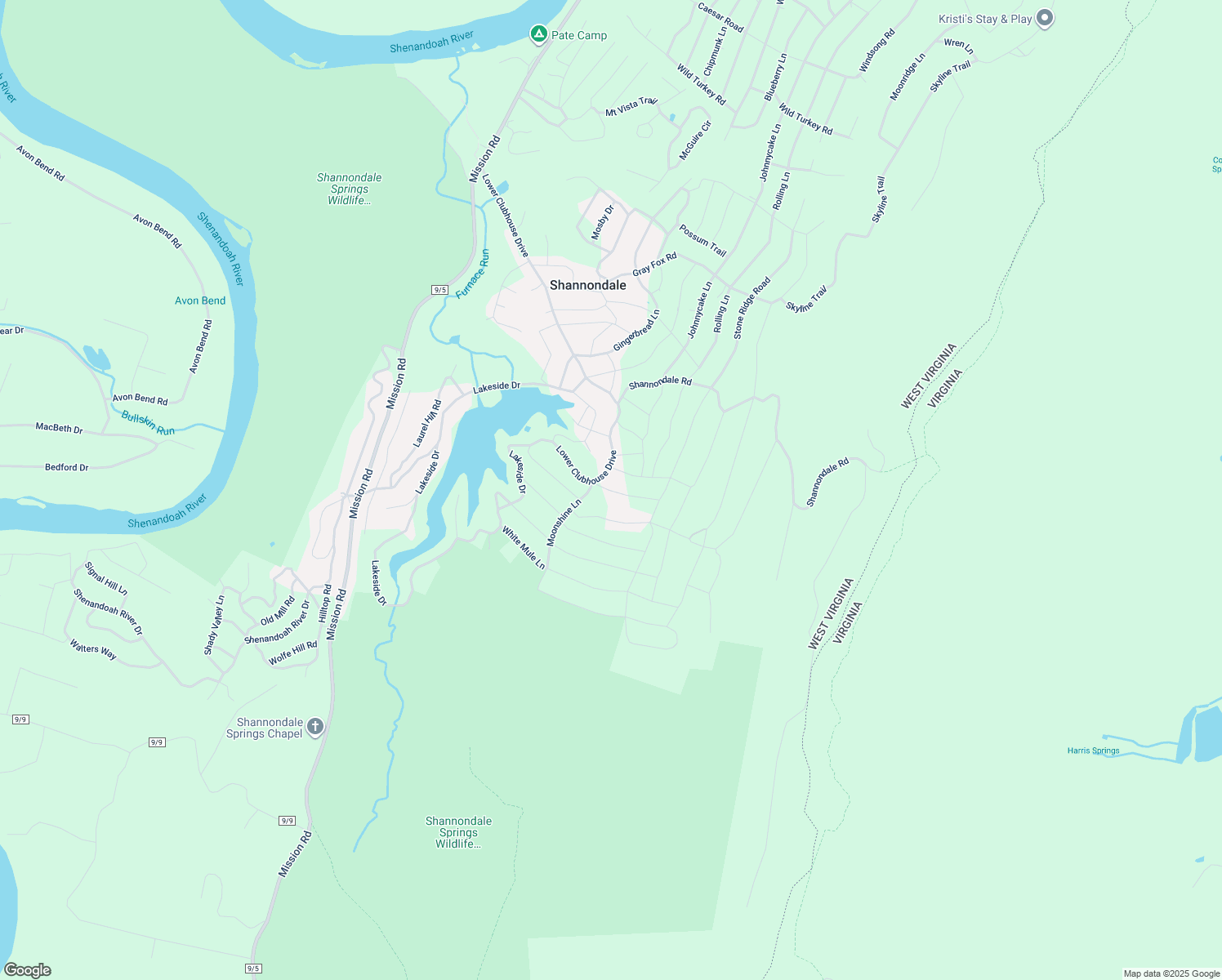 map of restaurants, bars, coffee shops, grocery stores, and more near 55 Stone Ridge Road in Harpers Ferry