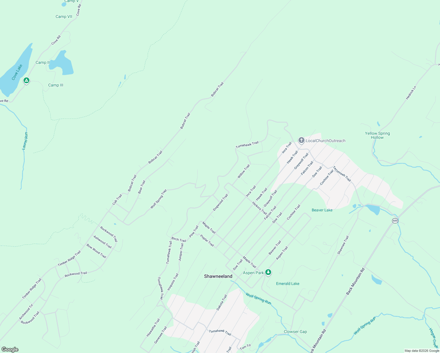 map of restaurants, bars, coffee shops, grocery stores, and more near 118 Willow Trail in Winchester