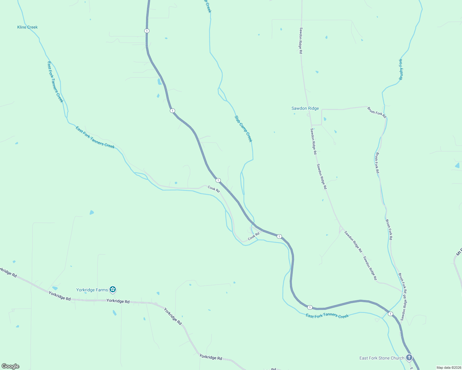 map of restaurants, bars, coffee shops, grocery stores, and more near 23188 Indiana 1 in Guilford
