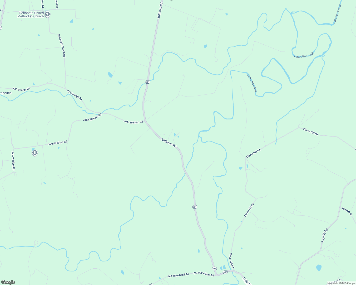 map of restaurants, bars, coffee shops, grocery stores, and more near 14732 Rose Hollow Lane in Waterford