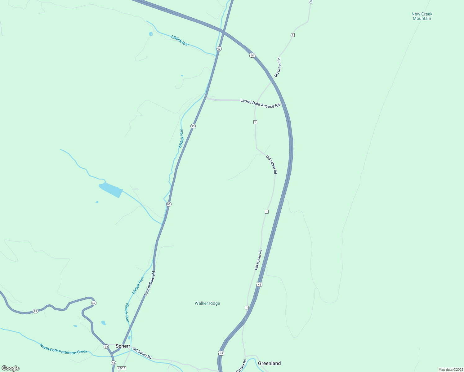 map of restaurants, bars, coffee shops, grocery stores, and more near Unnamed Road in Keyser