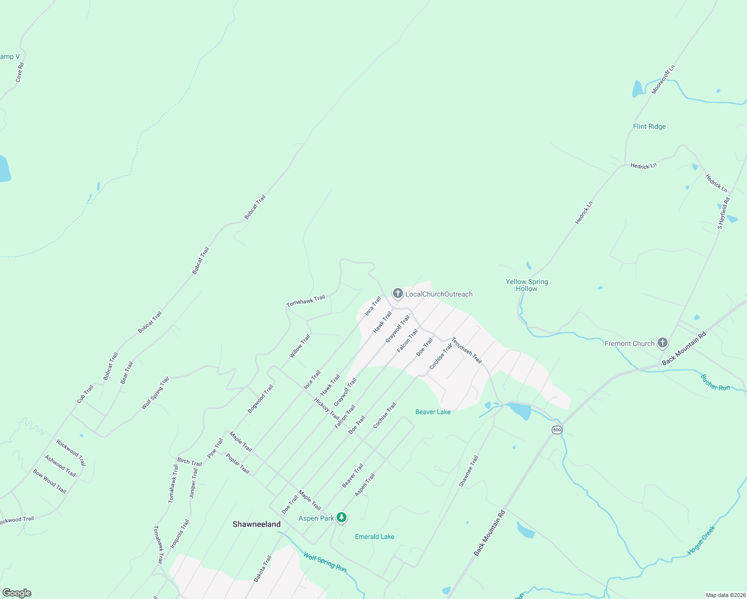 map of restaurants, bars, coffee shops, grocery stores, and more near 104 Inca Trail in Winchester