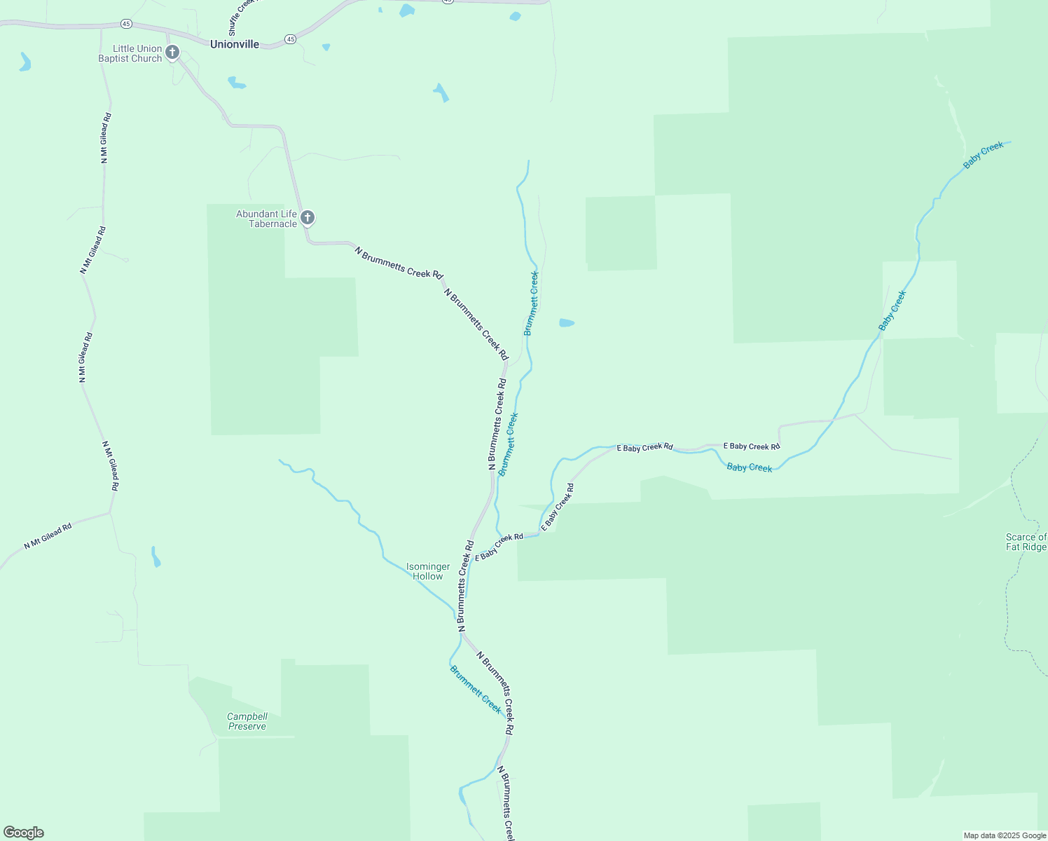 map of restaurants, bars, coffee shops, grocery stores, and more near 4462 North Brummetts Creek Road in Bloomington