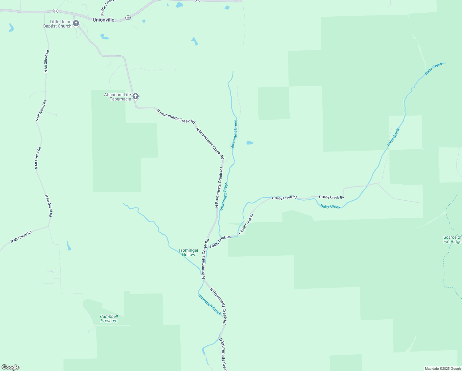 map of restaurants, bars, coffee shops, grocery stores, and more near 4462 North Brummetts Creek Road in Bloomington