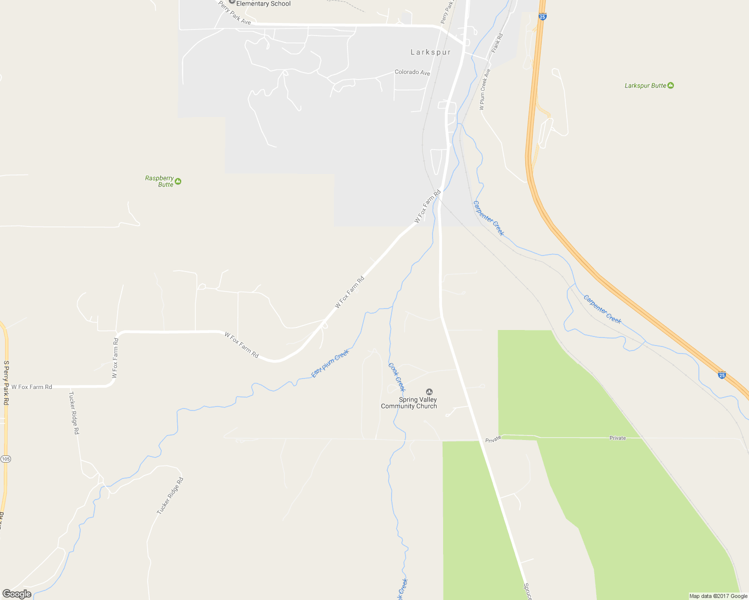 map of restaurants, bars, coffee shops, grocery stores, and more near 436 West Fox Farm Road in Larkspur