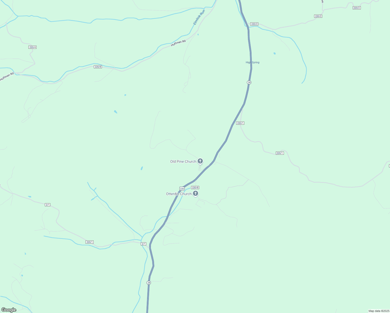 map of restaurants, bars, coffee shops, grocery stores, and more near Old Pine Church Road in Hampshire County