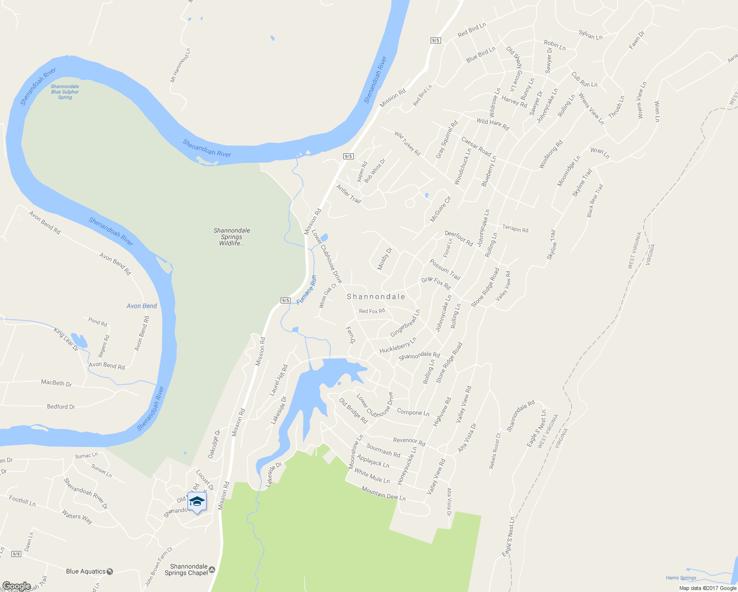 map of restaurants, bars, coffee shops, grocery stores, and more near 149 Black Oak Road in Harpers Ferry
