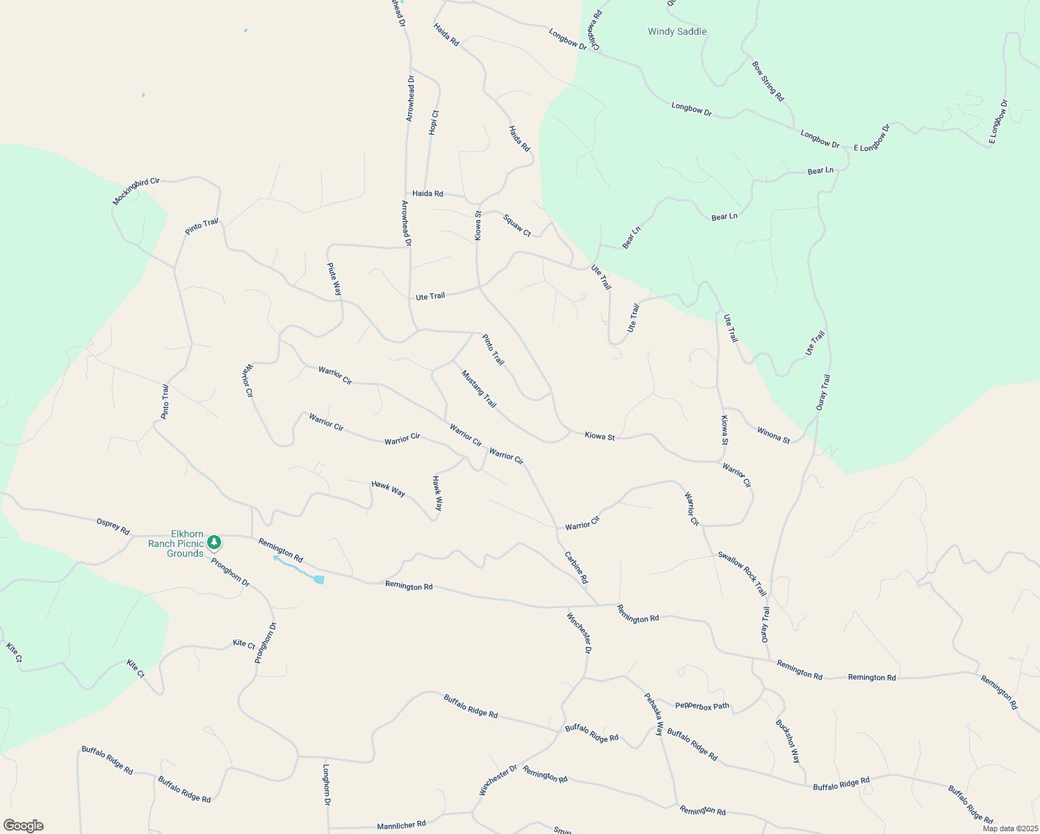 map of restaurants, bars, coffee shops, grocery stores, and more near 173 Mustang Trail in Jefferson