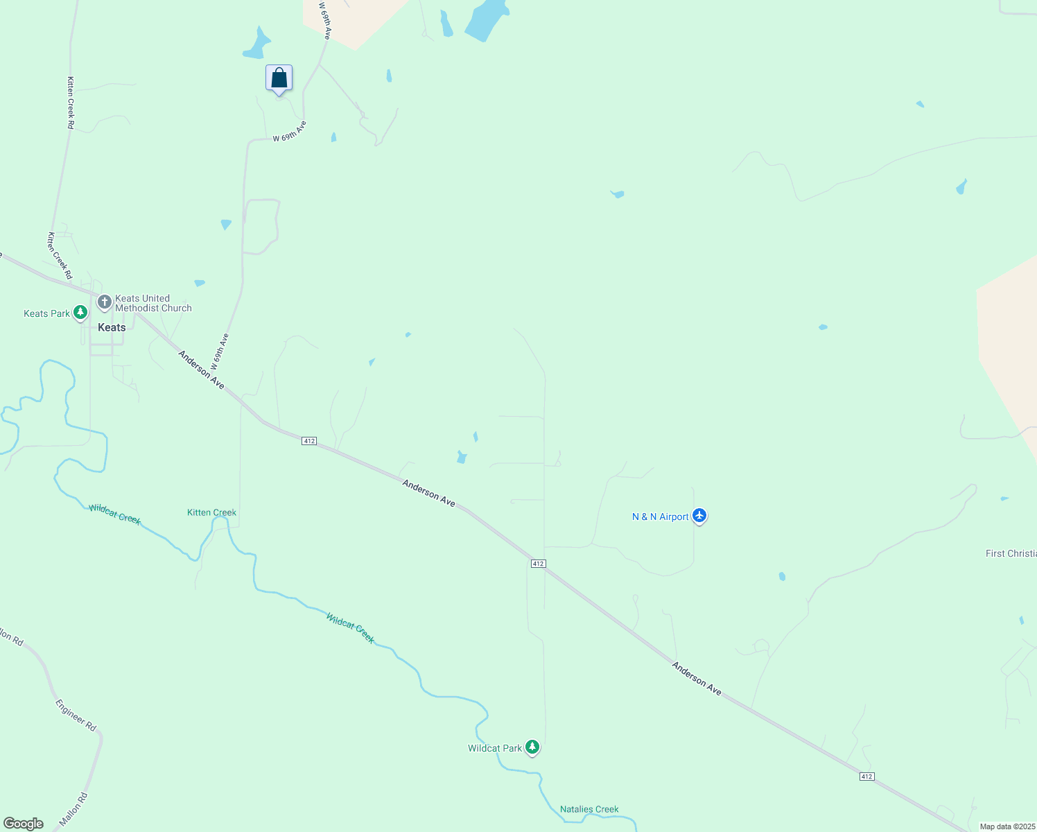 map of restaurants, bars, coffee shops, grocery stores, and more near Flintstone Circle in Manhattan