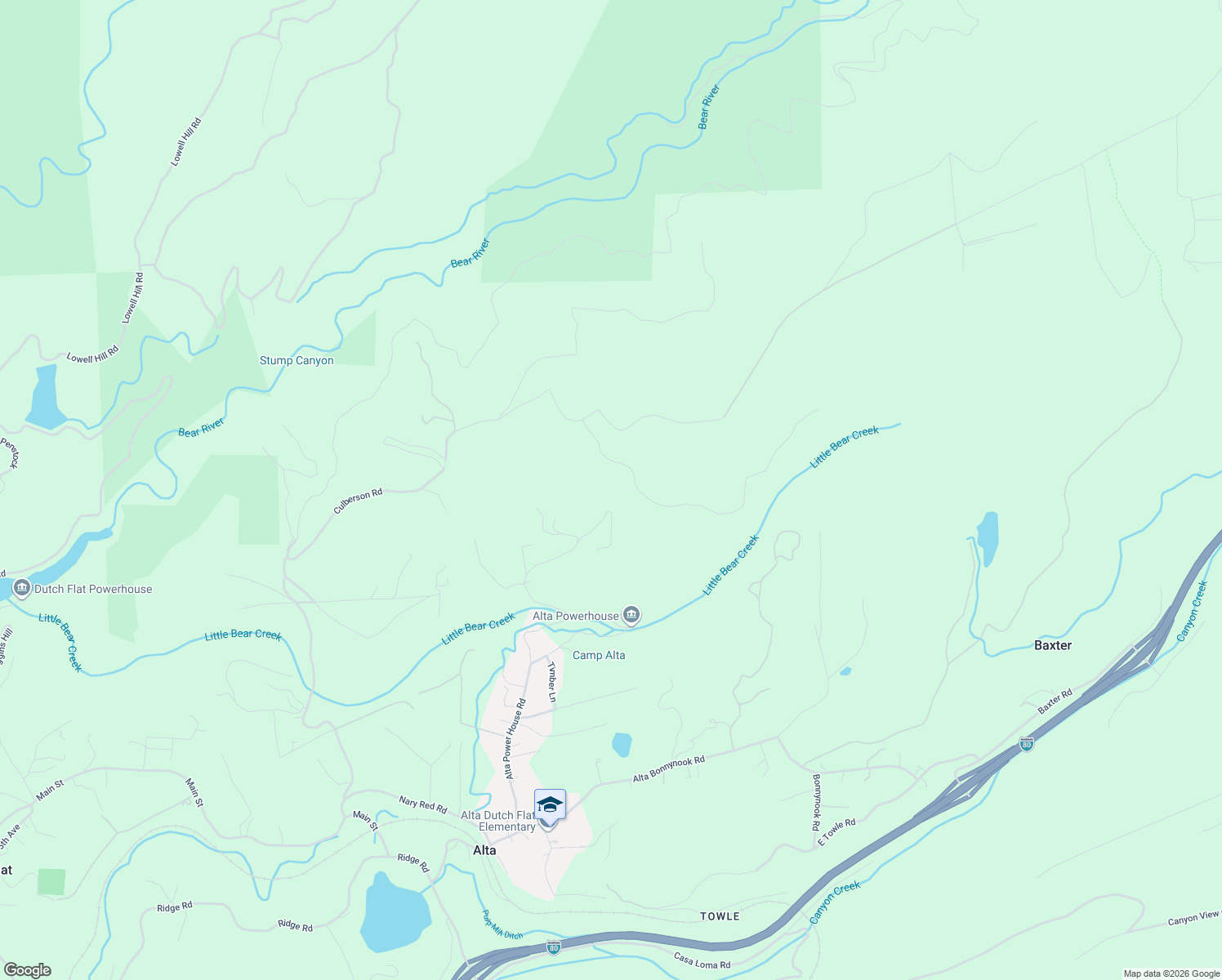 map of restaurants, bars, coffee shops, grocery stores, and more near 34708 Culberson Road in Alta