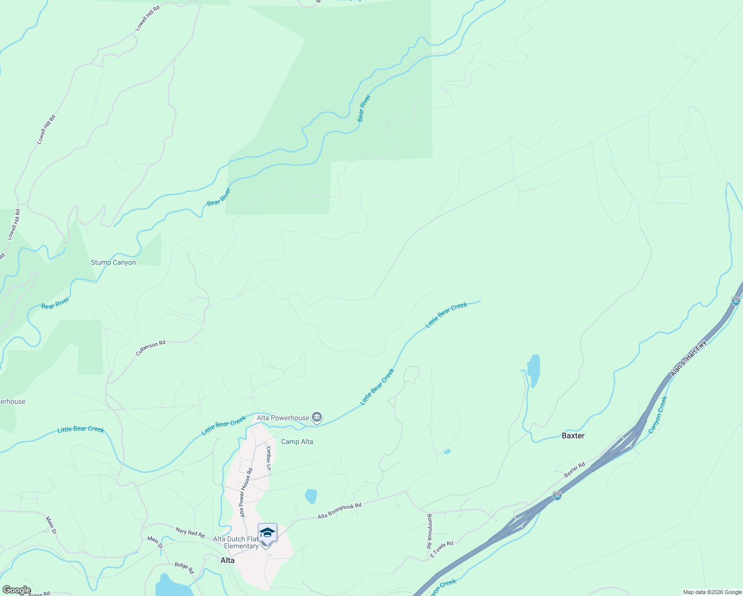 map of restaurants, bars, coffee shops, grocery stores, and more near 34950 Culberson Road in Alta