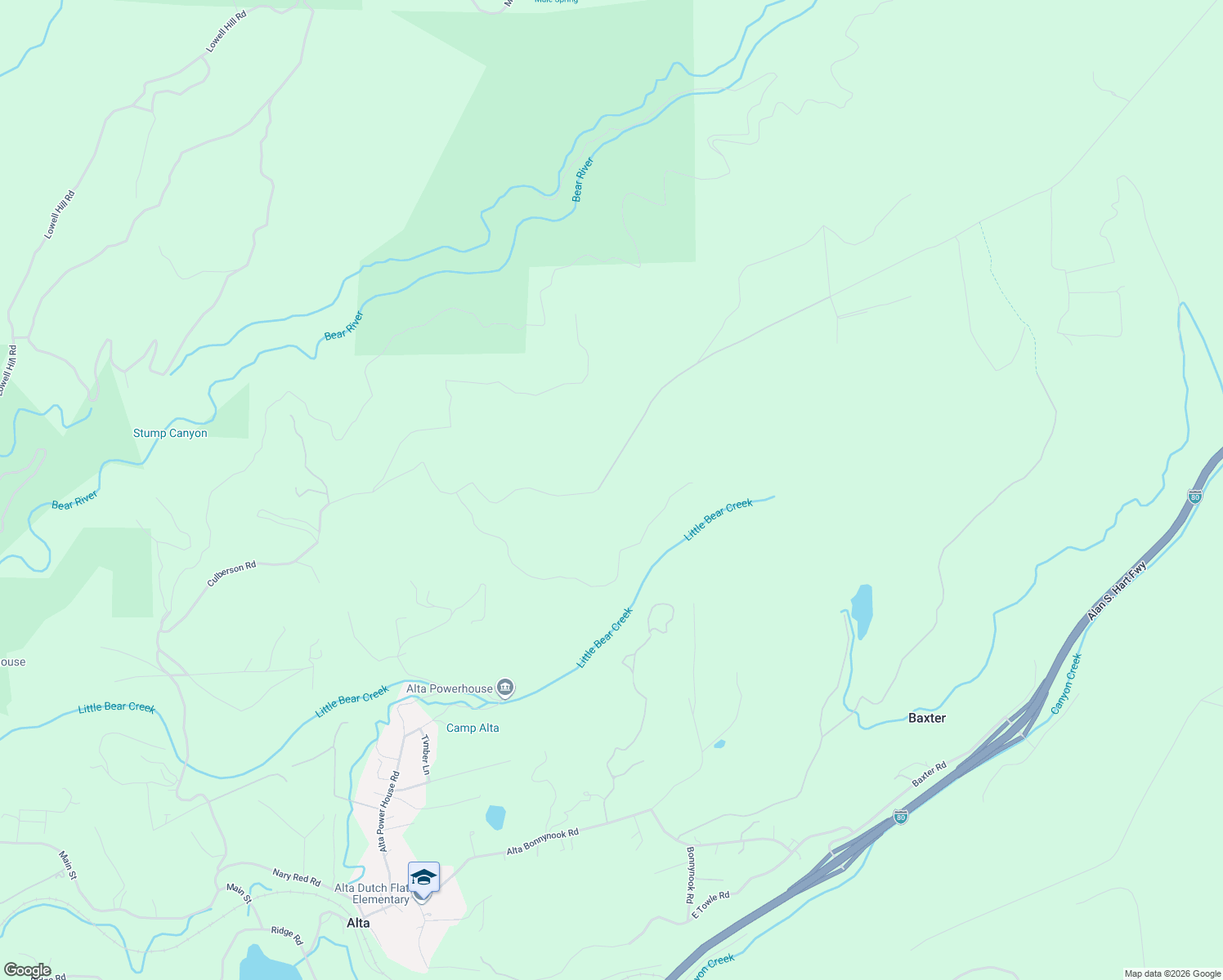 map of restaurants, bars, coffee shops, grocery stores, and more near 34950 Culberson Road in Alta