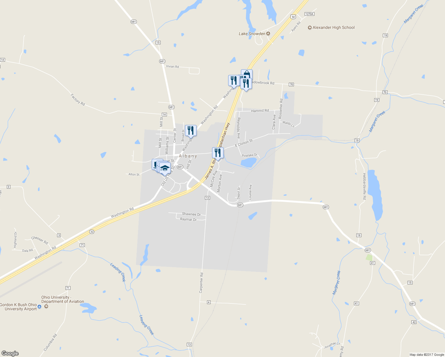 map of restaurants, bars, coffee shops, grocery stores, and more near 1670 Morton Avenue in Albany