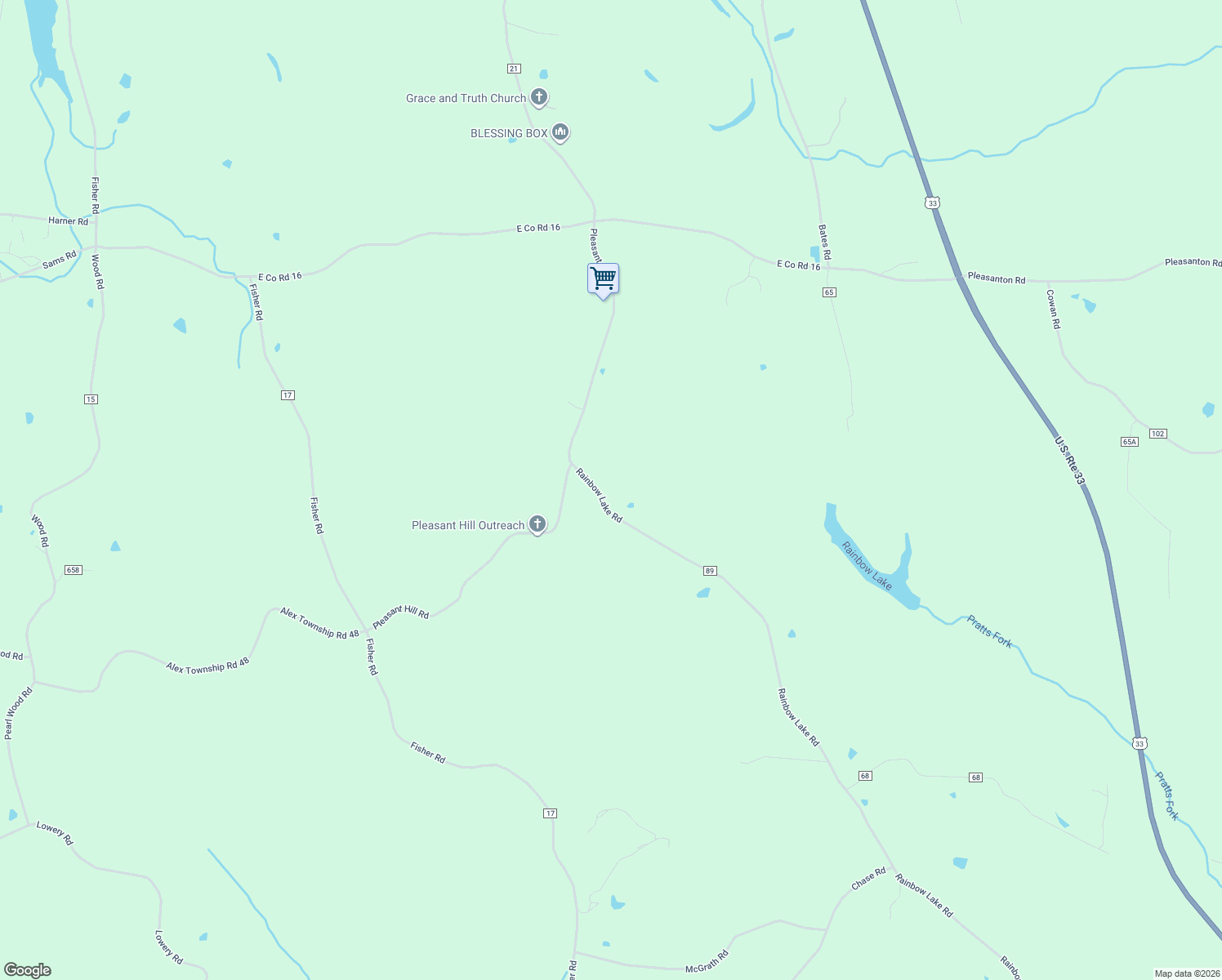 map of restaurants, bars, coffee shops, grocery stores, and more near 11055 Rainbow Lake Road in Athens