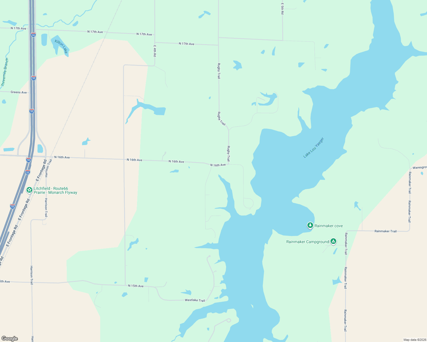 map of restaurants, bars, coffee shops, grocery stores, and more near 4084 North 16th Avenue in Litchfield