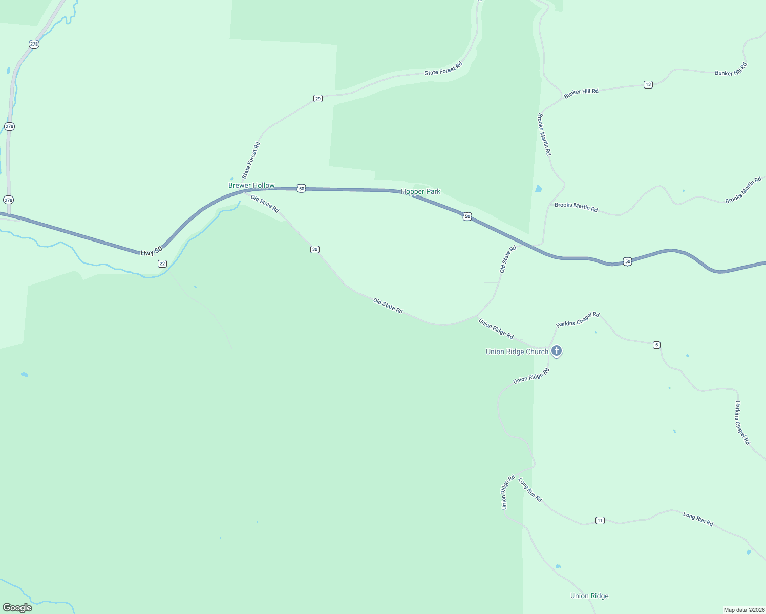 map of restaurants, bars, coffee shops, grocery stores, and more near 71194 Old State Road in McArthur