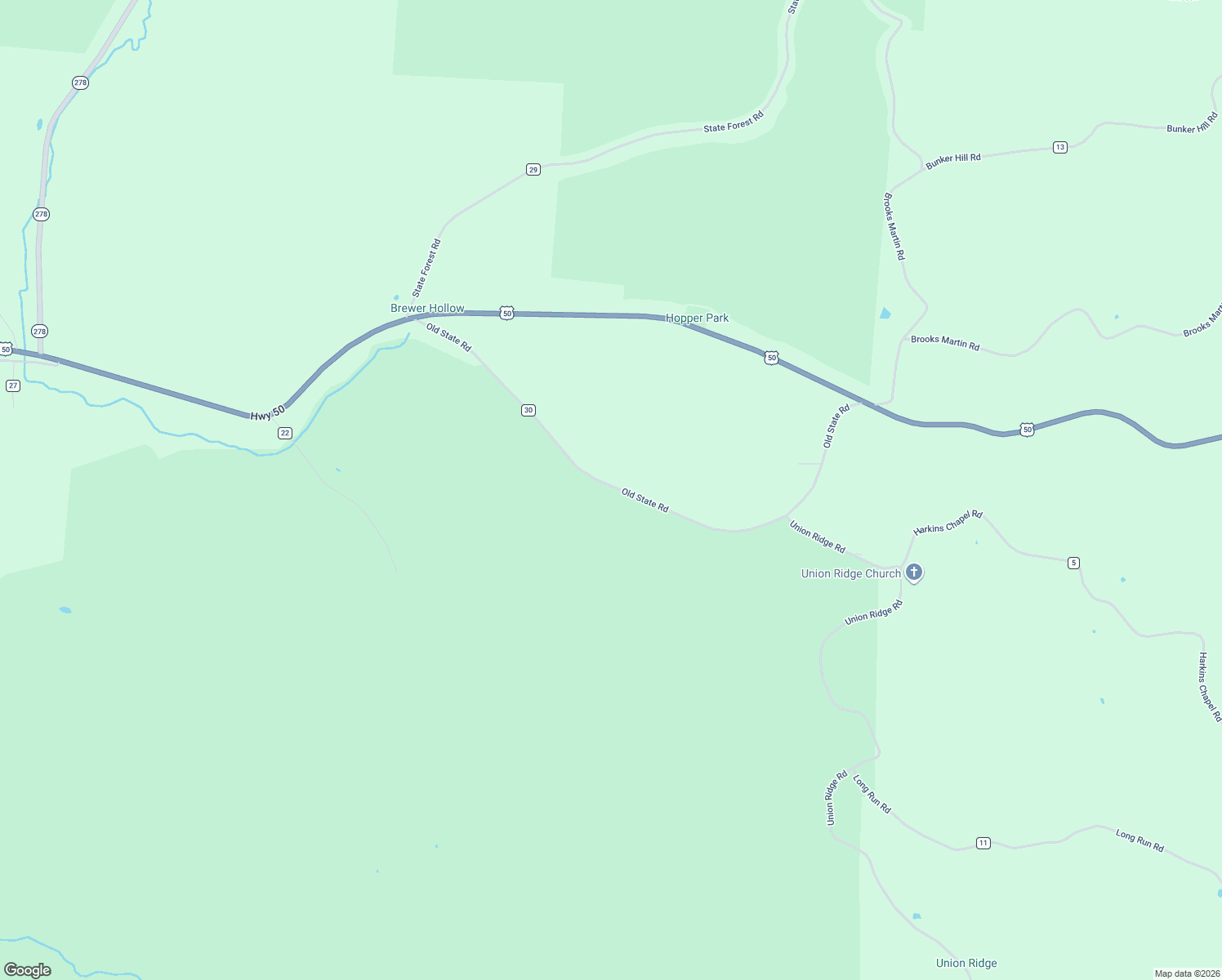 map of restaurants, bars, coffee shops, grocery stores, and more near 71194 Old State Road in McArthur